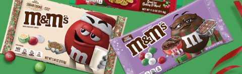 M&M's Holiday Milk Chocolate Christmas Candy MINIS Size Baking