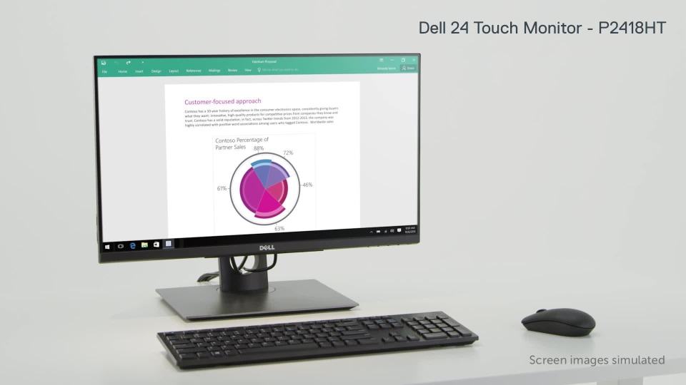 thumbnail video image 2 of Dell 24"""" 1920 x 1080 LED, 2 of 4