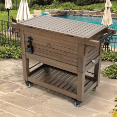 Tommy Bahama 100 Quart Rolling Wood Cooler – Homesmartcamera