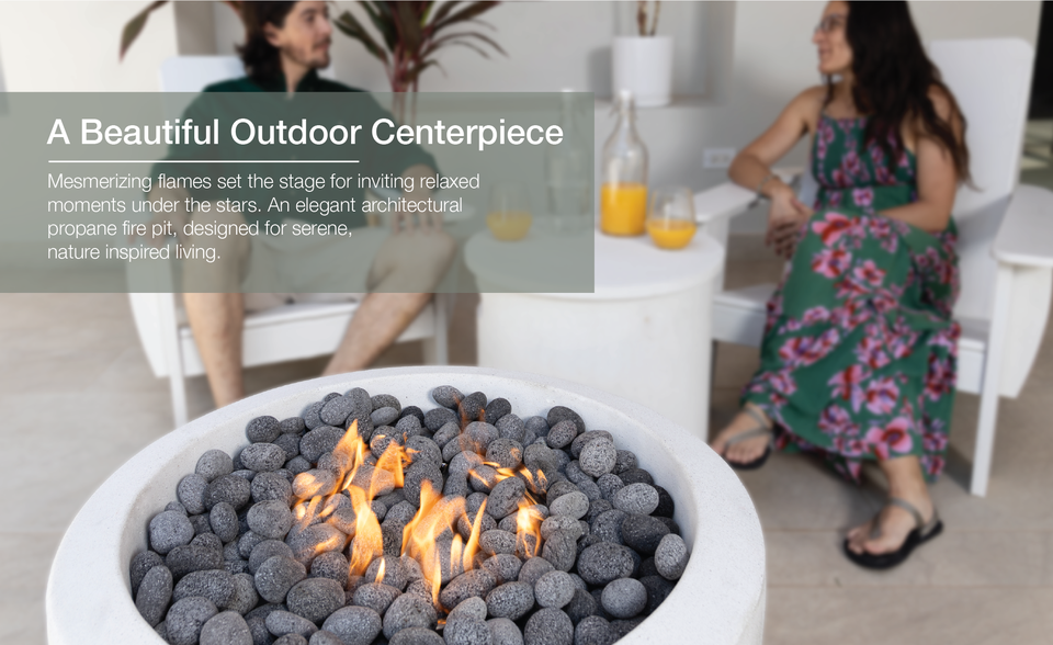 Centerpiece designed for inviting times centered around fire.