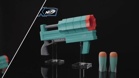 Nerf Roblox SharkBite: Web Launcher Rocker Blaster, Includes Code to Redeem  Exclusive Virtual Item, 2 Nerf Rockets, Pump Action