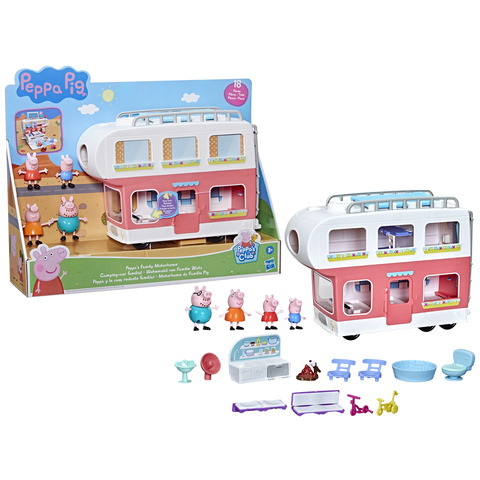 Mini Figuras e Veículo - Peppa Pig - Motorhome da Família - Hasbro