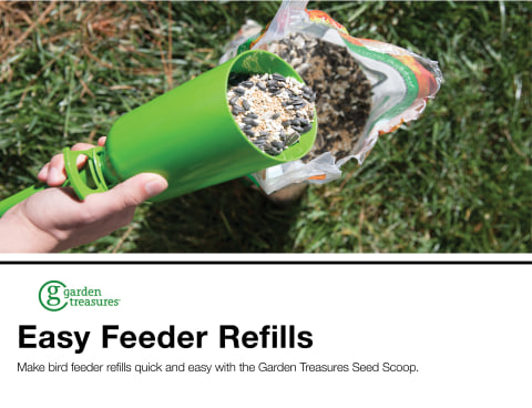 garden treasures bird seed dispenser