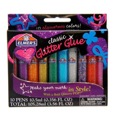 Mesen 10 Pack - Non-Toxic Washable Glitter Glue Stick Set, DIY Arts &  Crafts Glitter Pens, Glitter Glue Gel Pens for Art Projects, Grad Caps  Assorted
