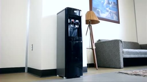 Aquaverve Water Coolers Fahrenheit Free-Standing Cold and Room Temperature Water Cooler, Black