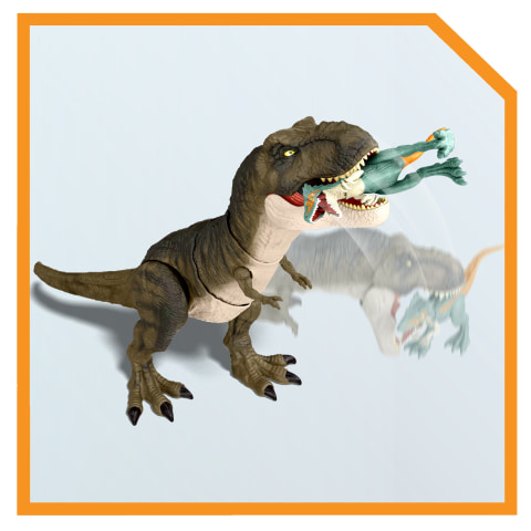 Dinosaure articulé Jurassic World T-Rex - frappe et dévore avec le son —  Juguetesland