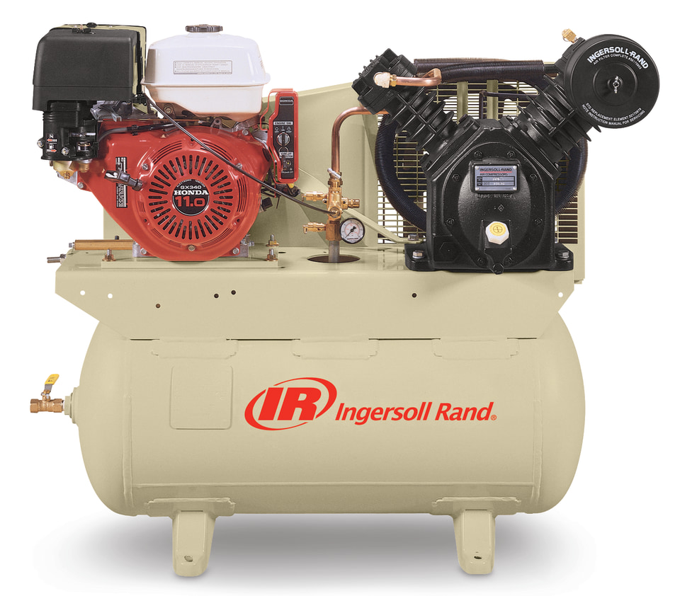 Ingersoll-Rand - 13 hp, Horizontal Gas Engine Air Compressor