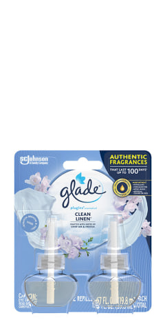 Glade 0.67 fl. oz. Clean Linen Scented Oil Plug In Air Freshener Starter  Kit 305858 - The Home Depot