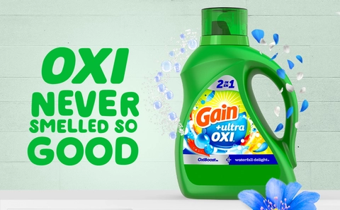 Gain Ultra Oxi Liquid Laundry Detergent, Waterfall Delight
