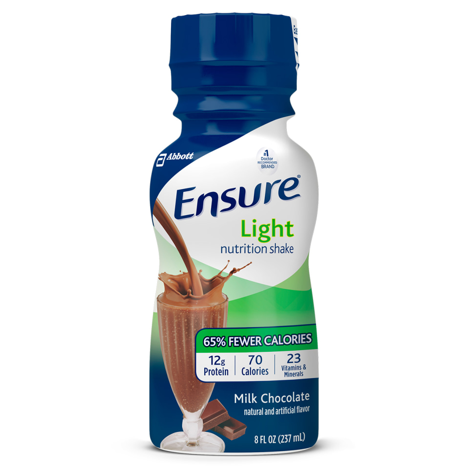 Ensure Light Nutritional Shake, 12g Protein, Milk Chocolate, 8 fl oz