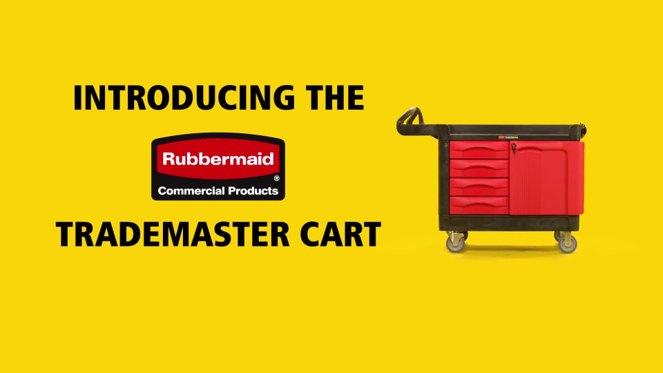 Rubbermaid Commercial RUB441BL Service Cart, 41X20X38, Black
