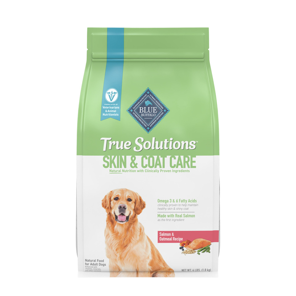 thumbnail video image 2 of Blue Buffalo True Solutions Skin & Coat Care Natural Dry Dog Food, Salmon, 4-lb. Bag, 2 of 13