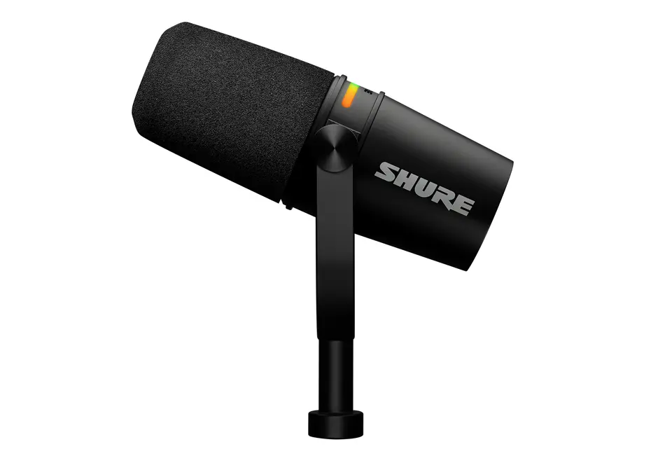 Shure MV7+ Dynamic Podcast Microphone - White; Hybrid USB/XLR