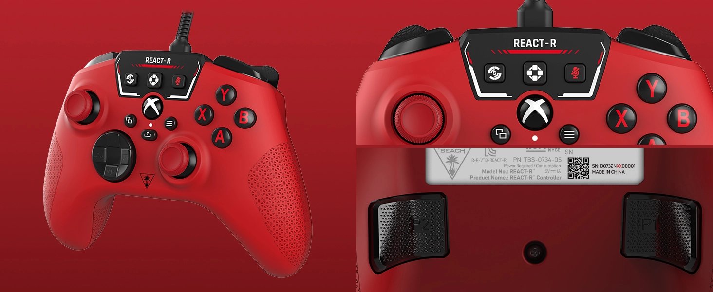 Turtle Beach REACT-R Wired Gaming Controller for Xbox Series