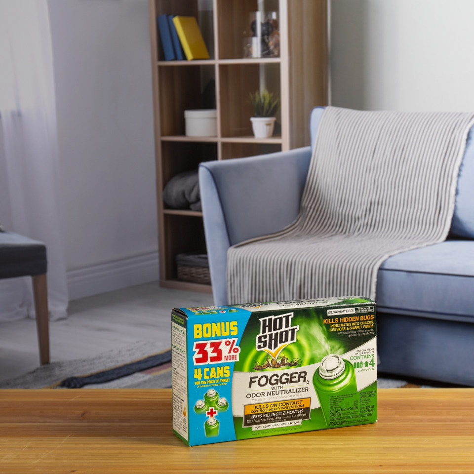 Hot Shot Fogger with Odor Neutralizer 6 Count2 Ounce Cans, Controls