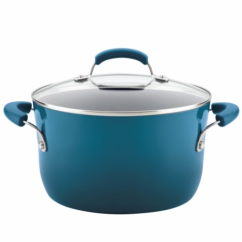 Rachael Ray 2-Piece Classic Brights Hard Enamel Aluminum Nonstick Skillet  Set, Marine Blue 9.25 in. and 11 in. 17642 - The Home Depot