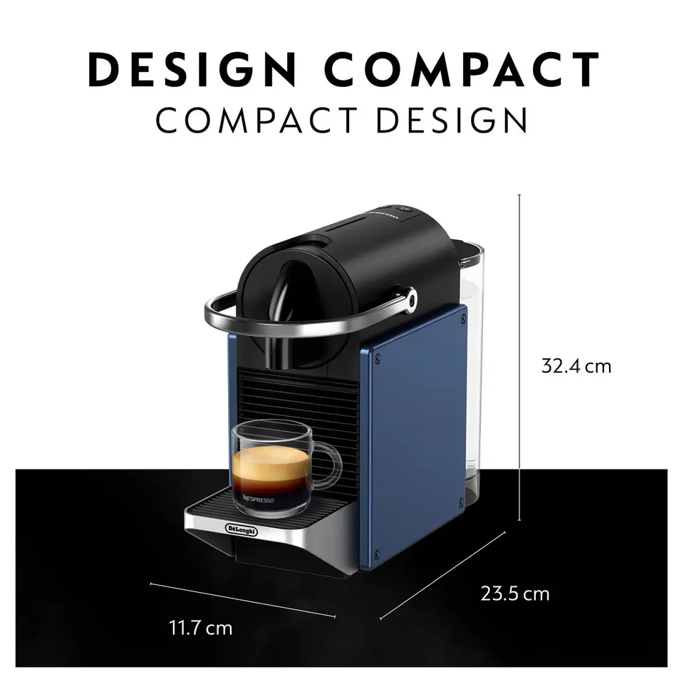 DELONGHI De'Longhi Nespresso Pixie Coffee Machine Dark Blue