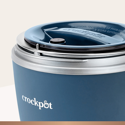 Crock-Pot Electric Lunch Box, Portable Food Warmer for Travel, Car,  On-the-Go, 20-Ounce, Faded Blue | Keeps Food Warm & Spill-Free |  Dishwasher-Safe 