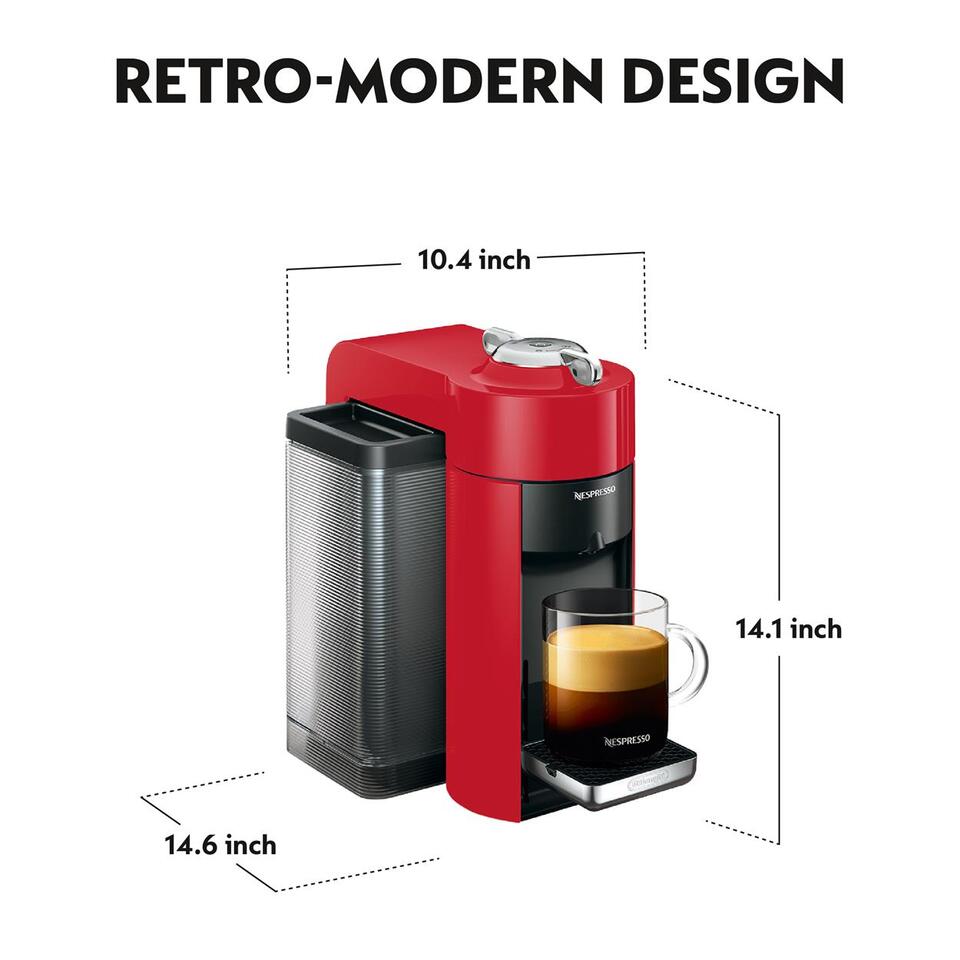 Nespresso Vertuo Pop+ Coffee Maker and Espresso Machine - Red