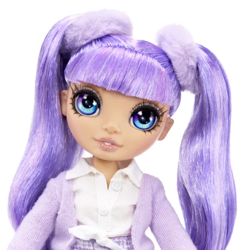 Poupée Violet Willow Junior High 23cm – Rainbow High, MGA, Boîte Cassée, Poupée Neuve