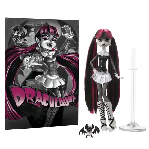 Monster High Reel Drama Draculaura Doll with Black and White Cinema Edition Posters Walmart