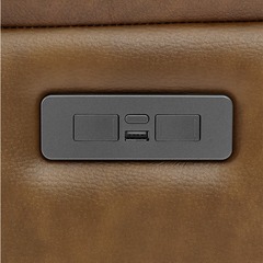 PUSH OF A BUTTON Built-in push button reclining option