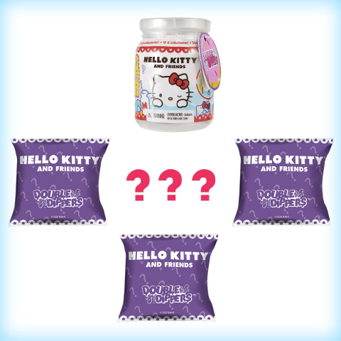 Sanrio Hello Kitty Double Dippers Collectible Figures (2-in / 5.1-cm) with  Hat and Dessert Accessories, Surprise Blind Pack 