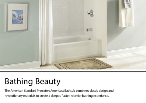 Drain Alcove Soaking Bathtub, American Standard Princeton Americast Bathtub