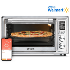 COSORI Smart New Air Fryer Toaster Oven, Large 32-Quart, Stainless Steel,  Walmart Exclusive Bonus, Black 