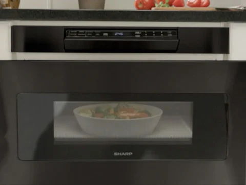 Sharp SMD2470AH Black Stainless Steel Microwave Drawer