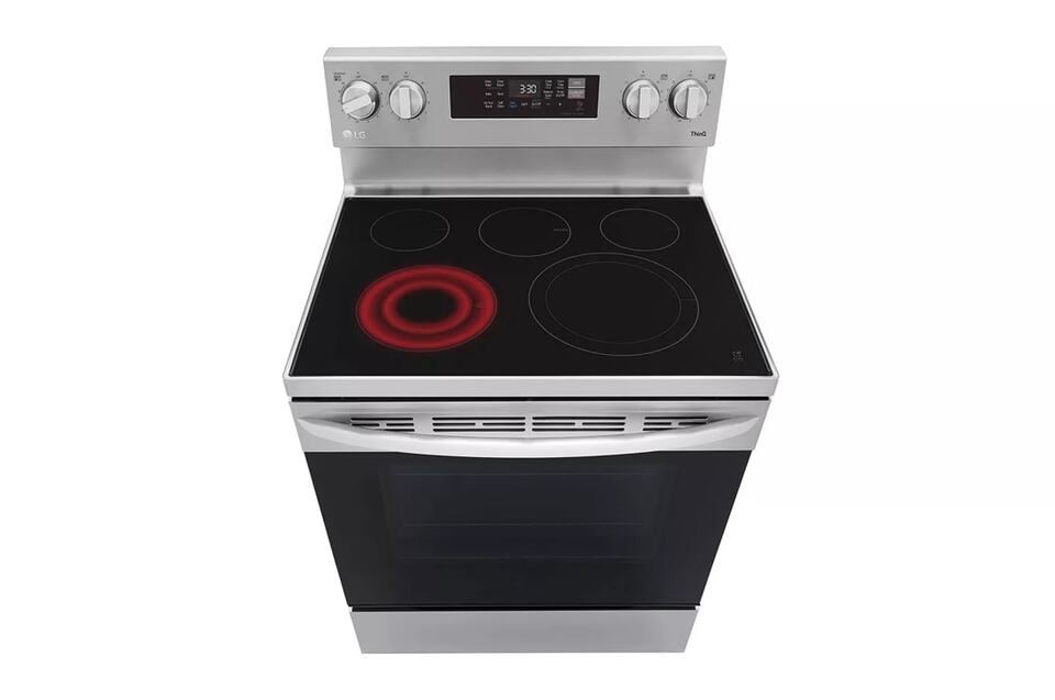  6.3 cu ft. Smart Wi-Fi Enabled True Convection InstaView®  Electric Range with Air Fry : Appliances