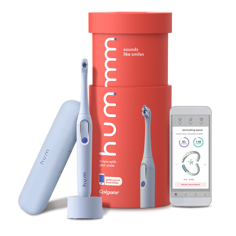 hum by Colgate Smart Battery Toothbrush Kit, Sonic Toothbrush with