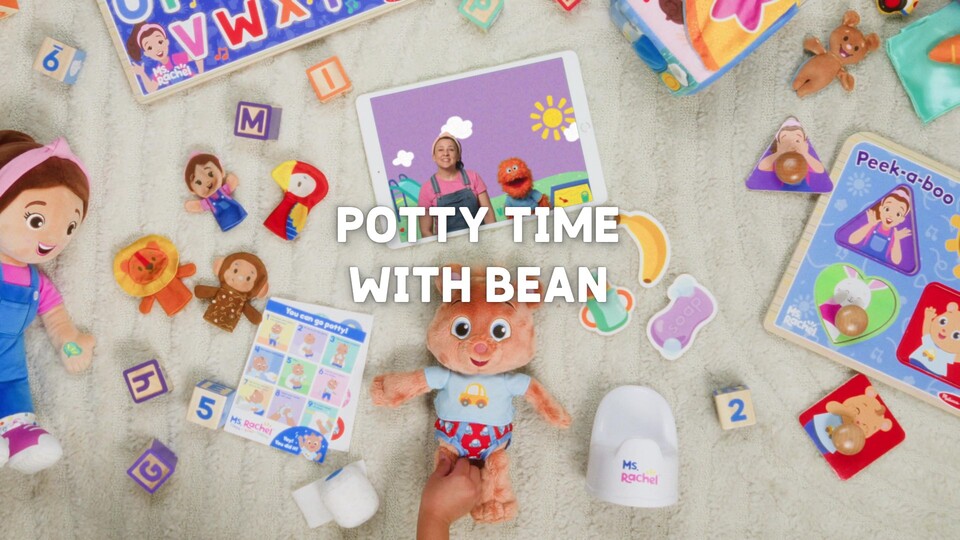 Ms. Rachel Potty Time with Bean Doll Toddler Toy for 18 Months to 3 ...