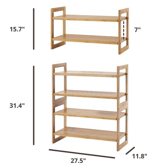 dimensions of the shoe rack