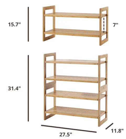 dimensions of the shoe rack