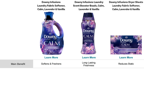 Downy Infusions Calm In Wash Scent Booster Beads, 34 oz., Lavender