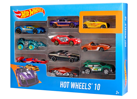 Hot Wheels Pack de 10 Vehiculos, coches de juguete (modelos variados)  (Mattel 54886) : Matel: : Juguetes y juegos