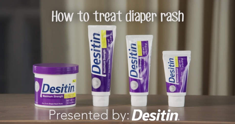 thumbnail video image 2 of Desitin Maximum Strength Zinc Oxide Diaper Rash Paste 4.8 oz. (Pack of 3), 2 of 3