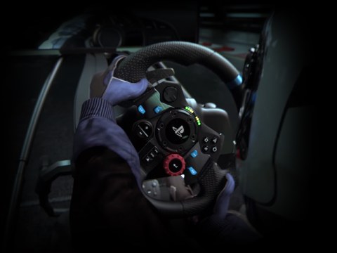 PS4 Logitech G29 steering wheel + Shifter in action with Gran Turismo Sport  