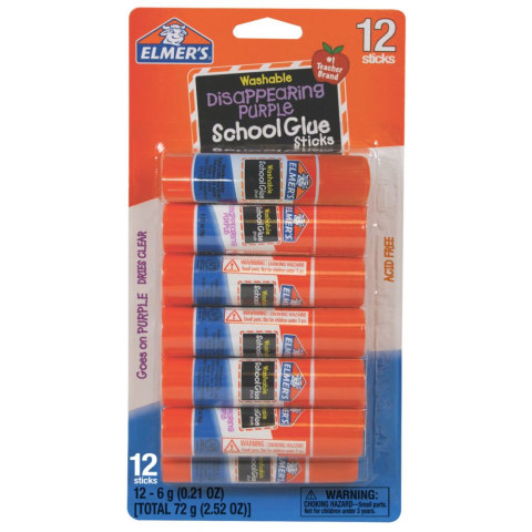 School Glue Sticks, 0.21 Oz-stick, Dries Clear, 12 Sticks-box — Sapphire  Purchasing