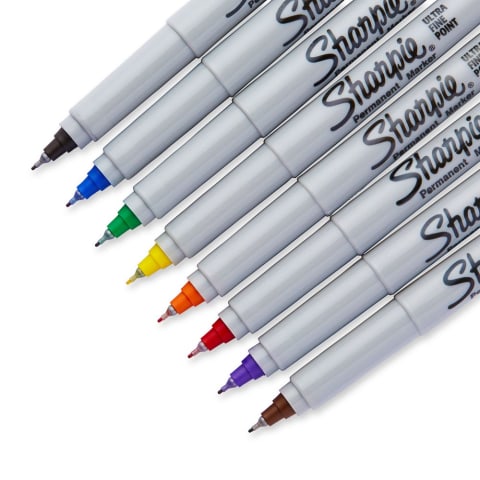 Sharpie Permanent Marker, Ultra Fine Tip, Blue, Dozen (37003