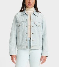 Levi's® Water<Less™ Womens Hybrid Trucker Denim Jacket, Color: Indiglow -  JCPenney