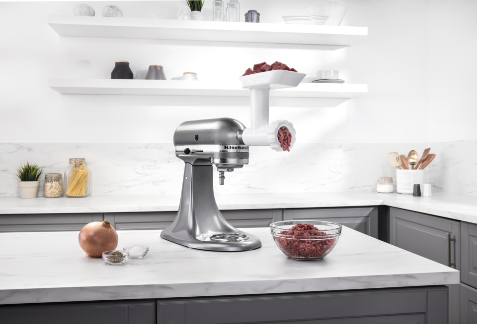  KitchenAid KPEXTA Stand-Mixer Pasta-Extruder Attachment With 6  Plates and Housing: Mixer Accessories: Home & Kitchen