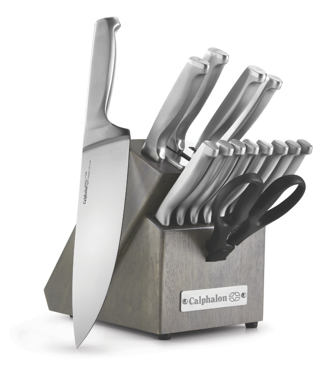 Calphalon Precision Cutlery Self Sharpening Knife Block Set with SharpIN™  Technology, 15 Piece