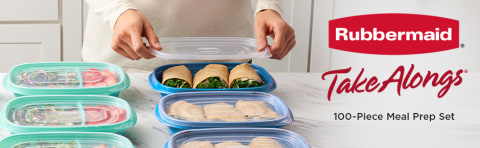 Rubbermaid 100-Piece Meal Prep Food Storage Containers Set 