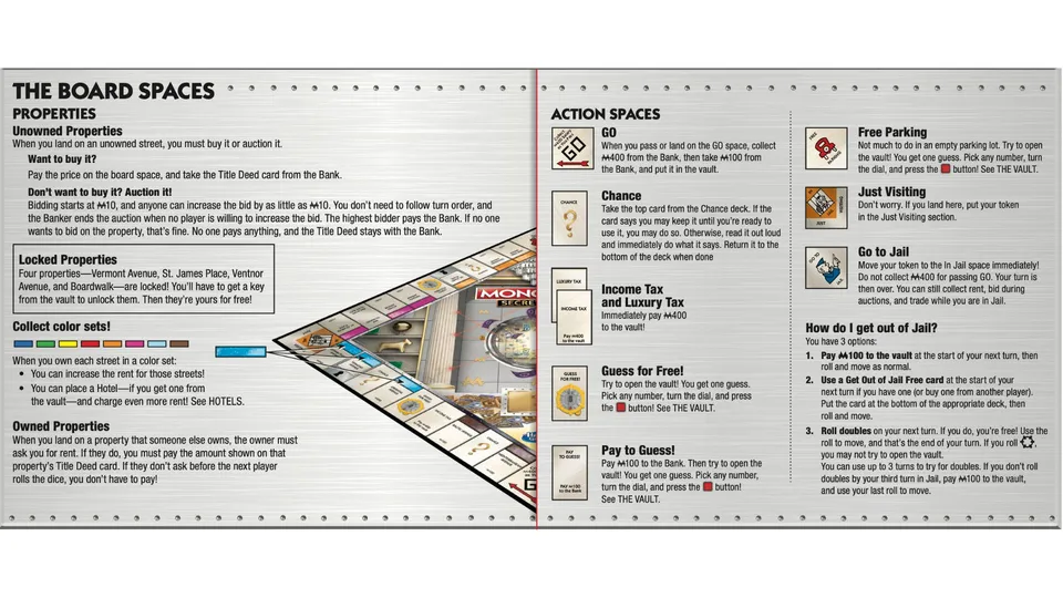 Monopoly Secret Vault Board Game for Kids Ages 8+, Family