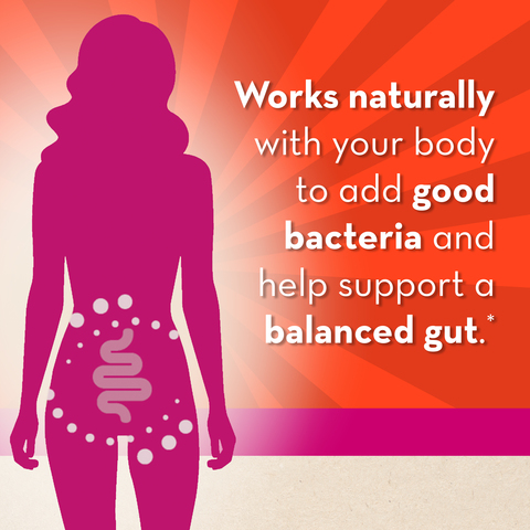 Works naturally with your body to add good bacteria and help support a balanced gut