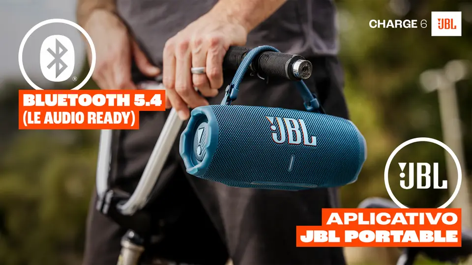 Caixa de Som Bluetooth JBL Charge 6 40W RMS Preto - Ibyte