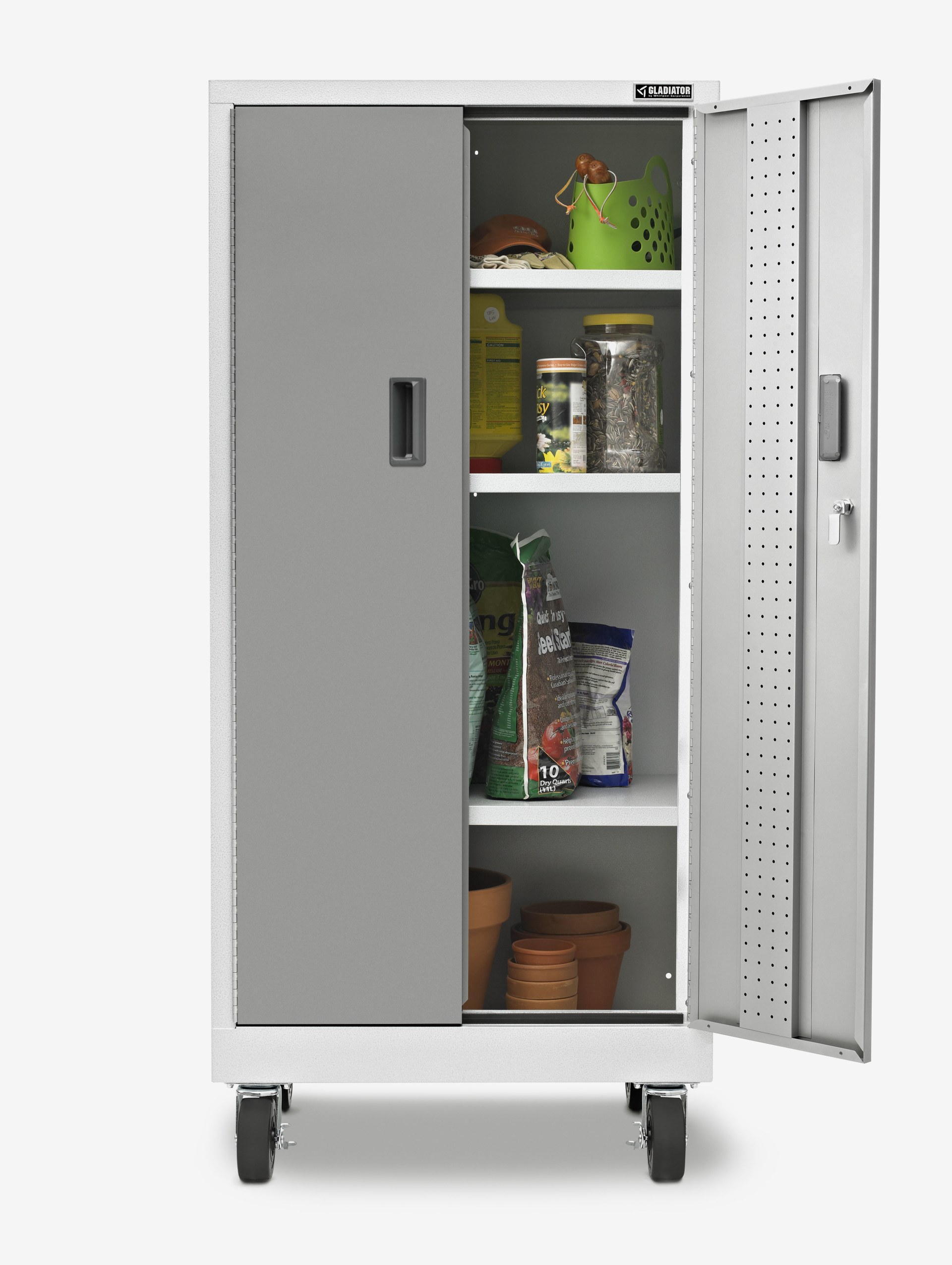 gladiator 30 inch shelf on Gladiator Premier Tall Gearbox 30 In W X 65 25 In H X 18 In D Steel Freestanding Or Wall Mounted Garage Cabinet In The Garage Cabinets Department At Lowes Com