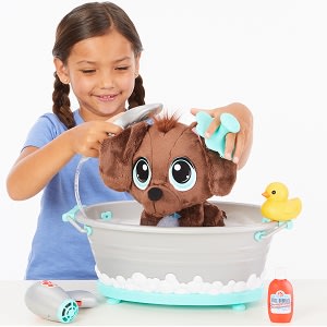 Little Tikes Rescue Tales Scrub 'n Groom Bathtub W/ Golden Retriever,  Playset Includes Plush Stuffed Animal Dog with 9 Accessories, Gifts for  Kids